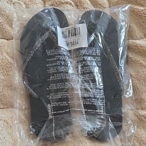 Old Navy Black Sandals with Glitter Straps